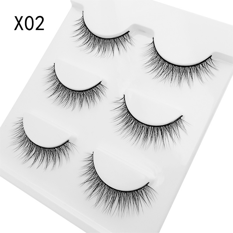 3pairs/Set Women 3D Multilayer Mink Hair Eyelashes