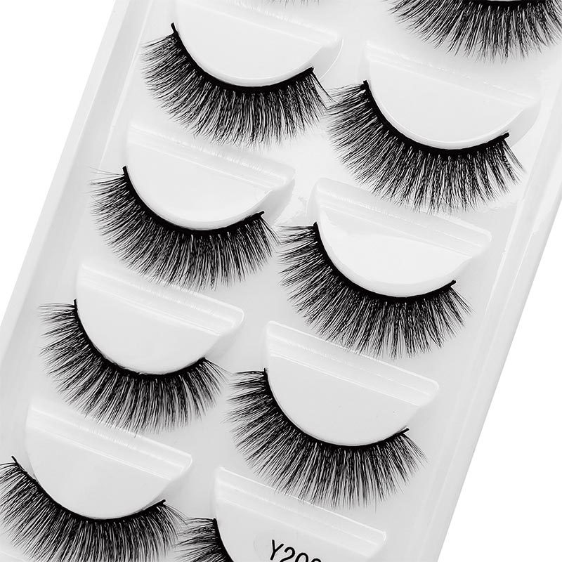 5pairs/Set Women 3D Multilayer Mink Hair Eyelashes