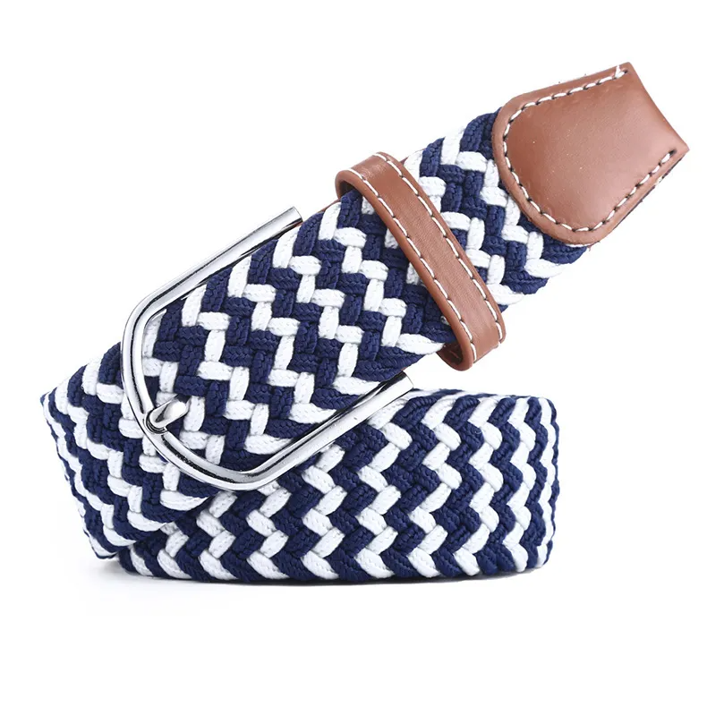 Unisex Stretch Elastic Braided Canvas Belt