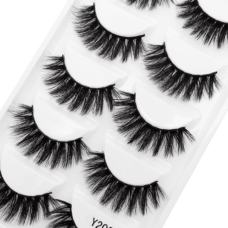 5pairs/Set Women 3D Multilayer Mink Hair Eyelashes