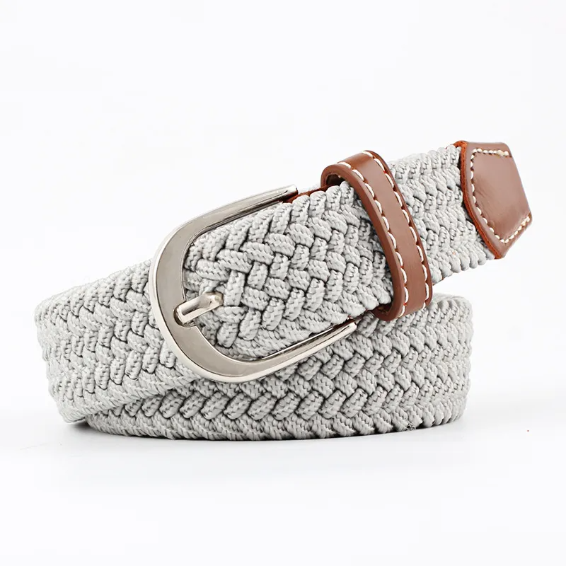 (Buy 1 Get 1) Men Women Fashion Casual Versatile Solid Color Canvas Woven Metal Buckle Belt