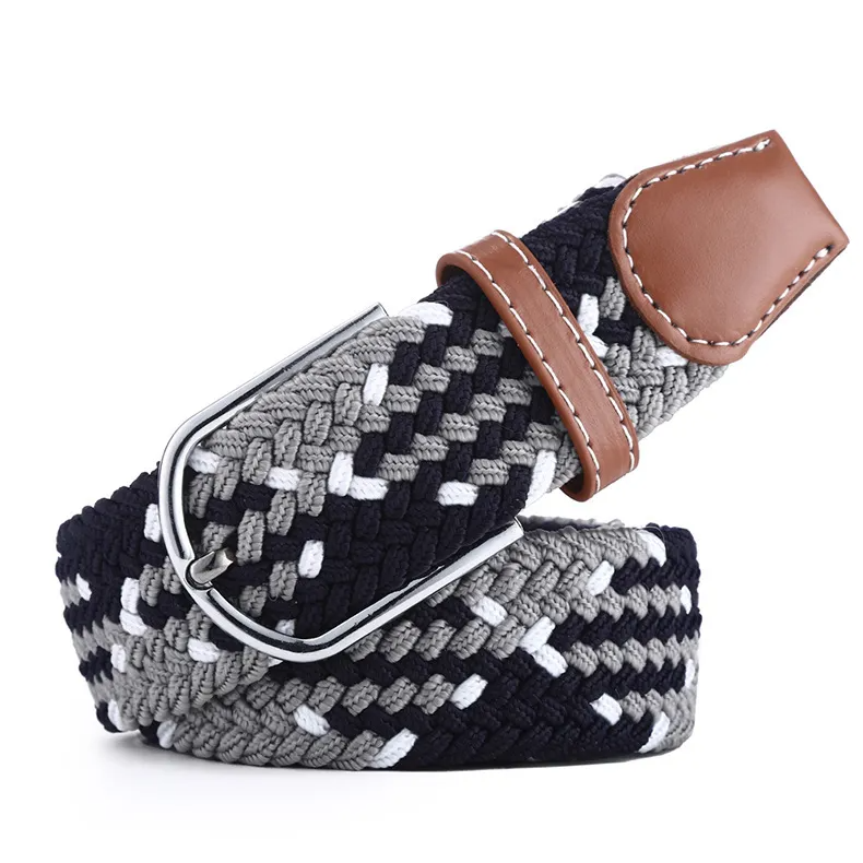 Unisex Stretch Elastic Braided Canvas Belt