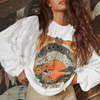 Women Fashion Casual Round Neck Pullover Graphic Printed Long Sleeve Sweatshirt