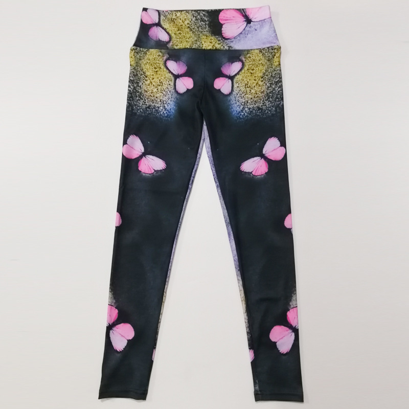 Women Unique Butterfly Print High-Waisted Sportswear Leggings