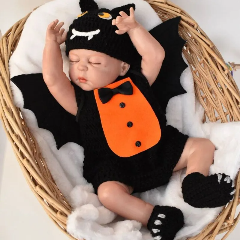 (Buy 1 Get 1) Kids Baby Girls Boys Halloween Party Colorblock Bat Wings Romper