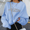 Women Long-Sleeved Autumn Winter Loose Letter Sweatshirt