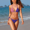 Women'S Sexy Summer Vacation Star Stripe Flag 3d Print Swimsuit Two-Piece Bikini Set