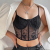 Women'S Fashion Floral Embroidery Underwire Camisole Corset