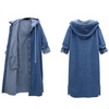 Women Casual Long-Sleeve Single-Breasted Denim Hooded Coat