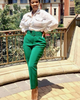 Women Fashion Casual Elegant Large Size High Waist Outerwear Solid Color Pants