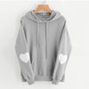 Women Casual Long Sleeve Sweet Heart Print Solid Color Hoodie