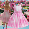 Kids Toddler Big Girls Summer Fashion Party Cute Sweet Barbie Plaid Strap Party Tutu Dress