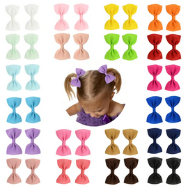 Girls Basic Solid Color Bow Hairpin