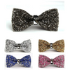 (Buy 1 Get 1) Men'S Casual Fashion Rhinestone Exquisite Nightclub Solid Color Bow Tie