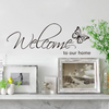 (Buy 1 Get 1) PVC Butterfly And Letter Pattern Welcome Home Removable Decoration Parlor Art Decal Wall Stickers