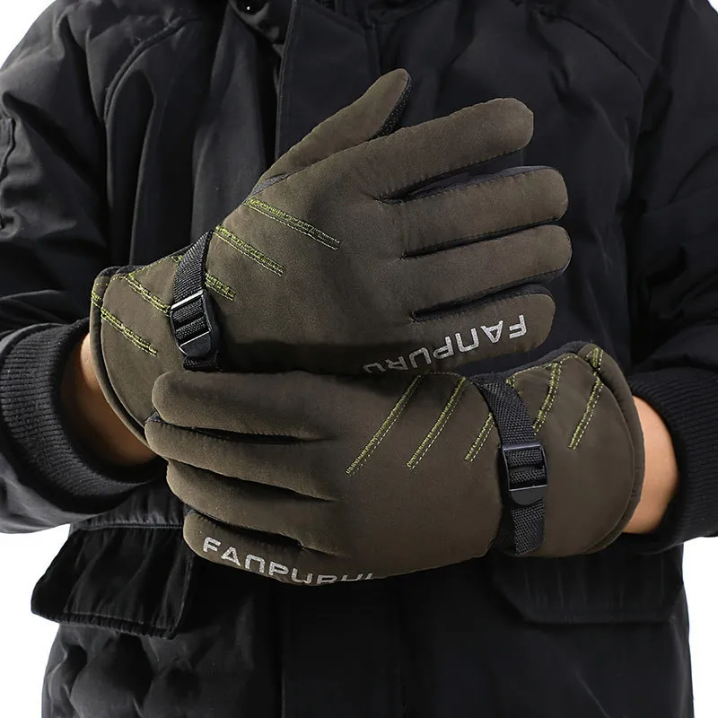 (Buy 1 Get 1) Men Winter Thick Cold-Proof Warm Riding Non-Slip Gloves