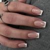 ( Buy 1 Get 2 ) Women Fashion White Border Transparent Wearable False Nails