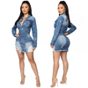 Women'S Fashion Button Down Denim Dress