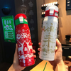 (Buy 1 Get 1) Cartoon Christmas Elk Bounce Stainless Steel Thermos Cup Tableware