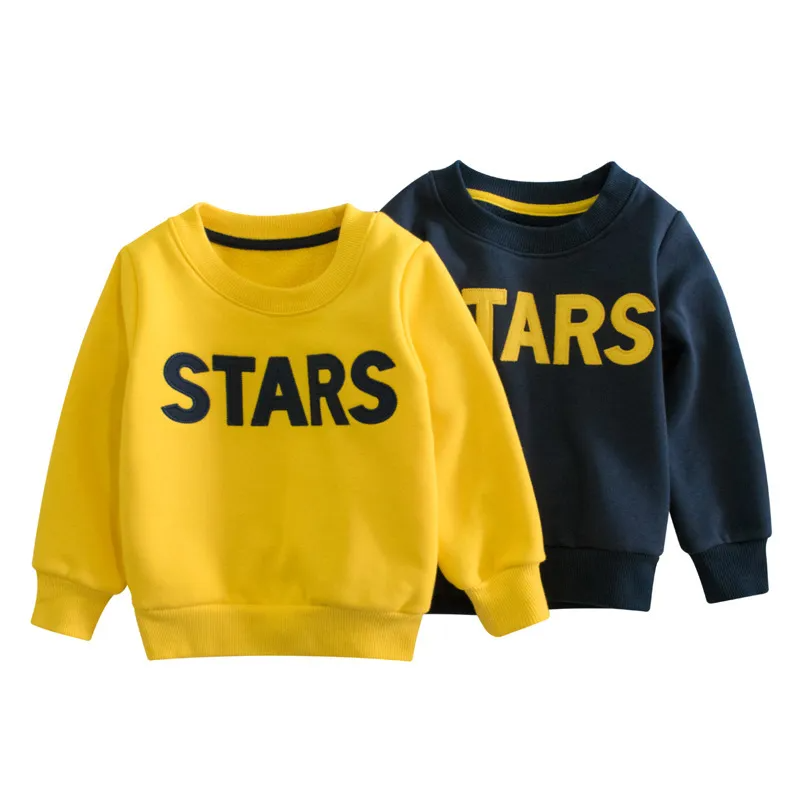 Boys Casual Sporty Letter Pattern Round Neck Long Sleeve Sweatshirt