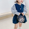 Girls Round Flower Decoration Crossbody Bag