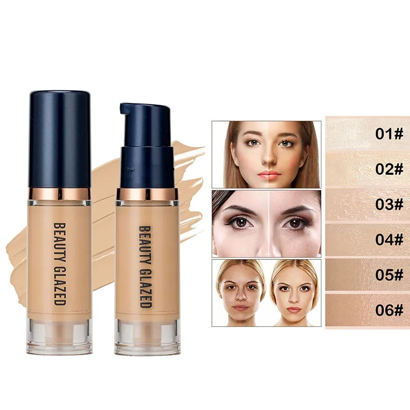 (Buy 1 Get 2) Beauty Glazed 6-Color Long-Lasting Concealer Not Stick To Powder Liquid Foundation