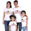 Fashion Simple Letter Christmas Tree Print Round Neck Short Sleeve Parent-Child T-Shirt