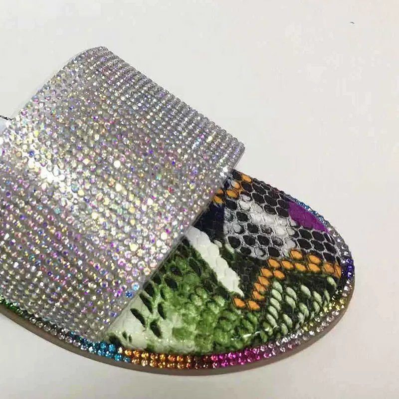 Women Fashion Rhinestone Slippers Shoes