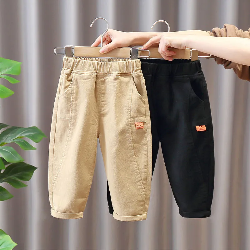 Children Kids Toddlers Fashion Boys Solid Color Sports Casual Basic Pants