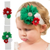 Kids Christmas Stretch Lace Rose Headband Hair Accessories