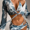 Women'S Sexy Tie-Dye Tie-Dye Swimsuit Four-Piece Set