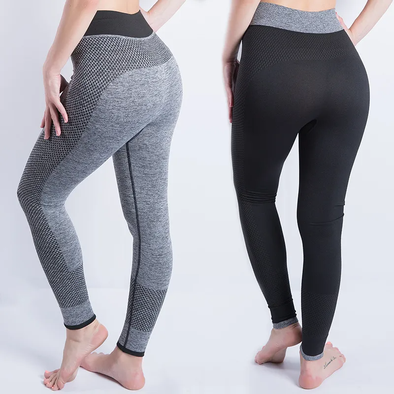 (Buy 1 Get 1) Women'S Seamless Yoga Pants Sports Running Tight Hip Lifting Nine-Point Leggings