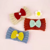 Kids Cute Bowknot Bunny Ears Wool Warm Headband