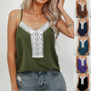 Women Summer Lace Patchwork Solid Color Fashion Loose Camisole