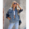 Autumn Winter Street Fashion Style Women Casual Long Sleeve Denim Jacket Coat