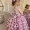 Toddler Girls Fashion Party  Floral Mesh Sequins Sleeveless Tutu Princess Dress