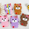 Kids Girls Fashion Sweet Candy Cute Cartoon Bear Silicone Mini Crossbody Bag