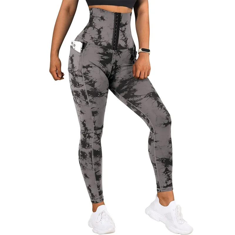 (Buy 1 Get 1) Women Fashion Casual Tight Tie-Dye High-Waist Pocket Yoga Pants