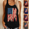 Women'S Fashion American Independence Day Flag Pattern 3D Digital Printing Sleeveless Tank Top T-Shirt