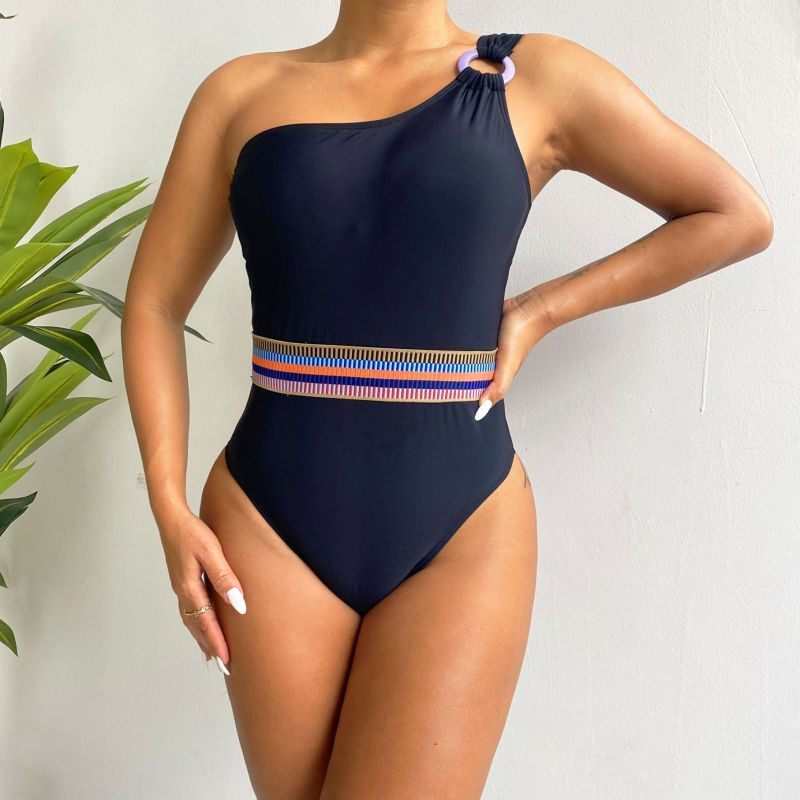 Women'S Black Fashion Skinny One-Piece Swimsuit