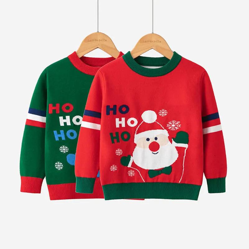 Kids Toddler Girls Boy Fashion Fall/Winter Cotton Christmas Pullover Sweater