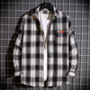 Men Casual Plaid Lapel Long Sleeve Flannel Shirt