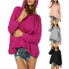 Autumn Women Irregular Hem Hooded Solid Long Sleeve Sweatshirt