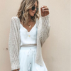 Women Sexy Hollow Knitted Cardigan