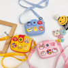 Kids Girls Fashion Sweet Candy Color Cartoon Bunny Fish Duck Dinosaur Flower Silicone Mini Square Handle Crossbody Bag