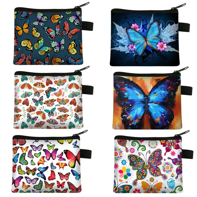 (Buy 1 Get 2)  Children Kids Baby Fashion Cartoon Butterfly Print Coin Card Purse