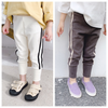 Girls Basic Striped Casual Sweatpants