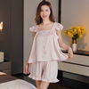 Women'S Sexy Ice Silk Sleeveless Pajama Set