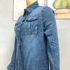 Women Sexy Autumn Casual Solid Color Lapel Single-Breasted Long Sleeve Denim Dress