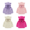 Kids Toddler Girls Boy Fashion Fall/Winter Candy Coral Fleece Jacket